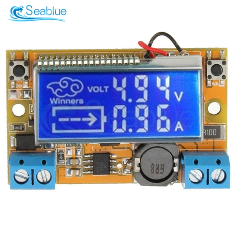 DC-DC 5-23V to 0-16.5V 3A LCD Display Step Down Buck Regulator Adjustable Voltage Current Step-down Power Supply Module