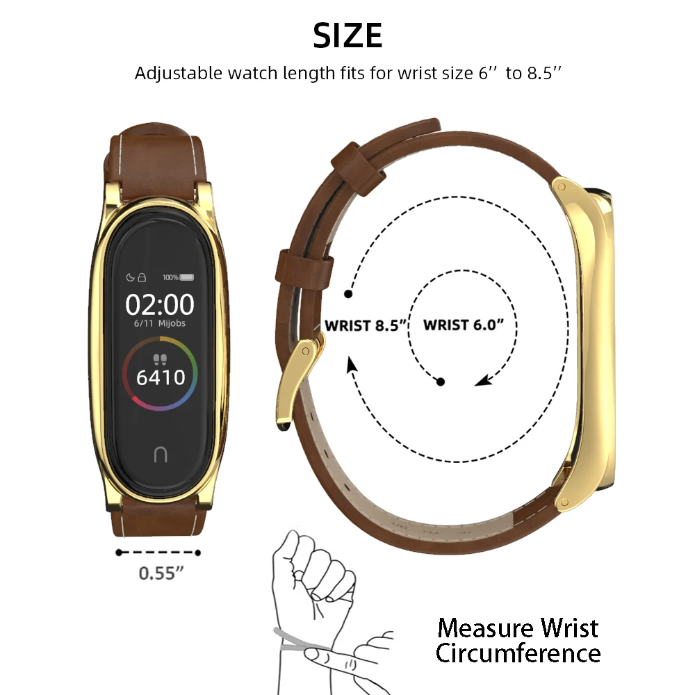 Para mi banda 6 pulseira de couro genuíno pulseira para xiaomi mi banda 5 correa para mi banda inteligente 4 opaska miband 3 pulseira