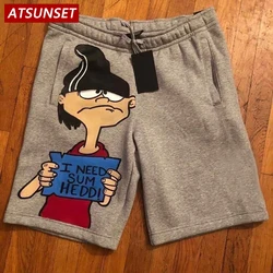 ATSUNSET 2022 Men's Summer New Hot Casual Shorts Cartoon Print Solid Cotton Clothing Shorts Hawaii Fashion Bottoms