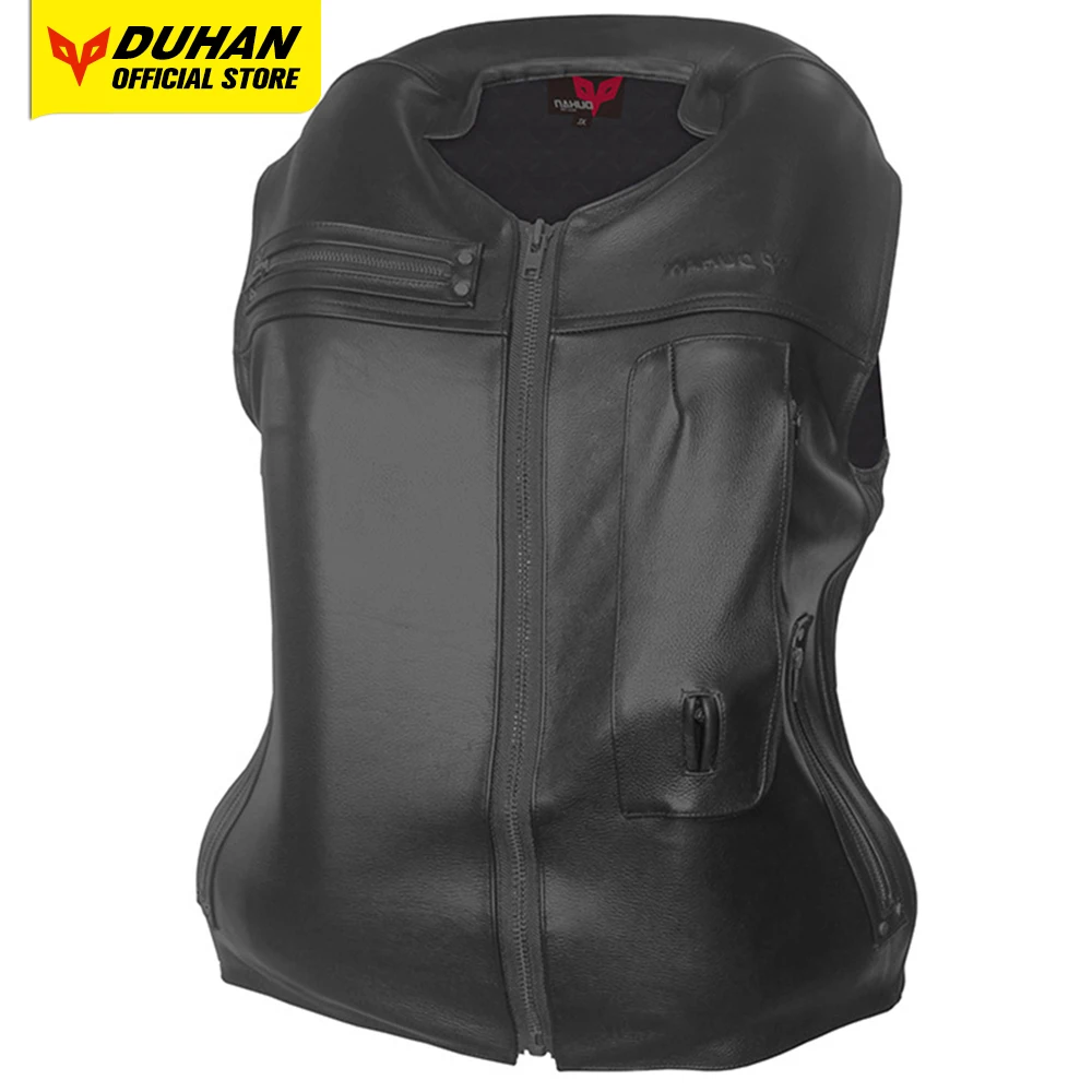 

DUHAN Motorcycle Airbag Vest Men Motorcycle Jacket Genuine Leather Motocross Air Bag Moto Vest Protective Motorcycle Equipment