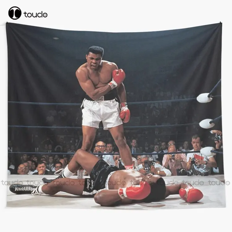 Muhammed Ali Knock Out Tapestry Tapestry Wall Hanging For Living Room Bedroom Dorm Room Home Decor Printed Tapestry