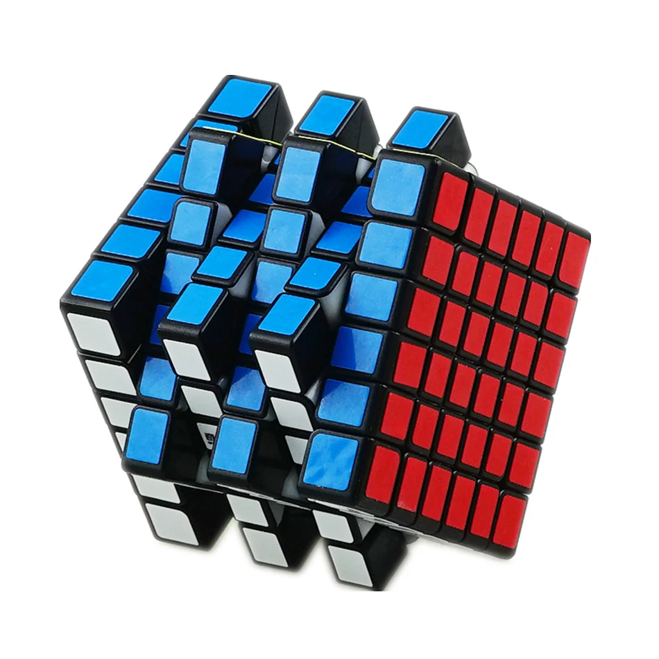 Qiyi Magic Speedcube Black Sticker 6x6x6 7x7x7 Cube Magic 4x4 5x5 6x6 7x7 Speed Puzzle Educational Toy Children Version 2