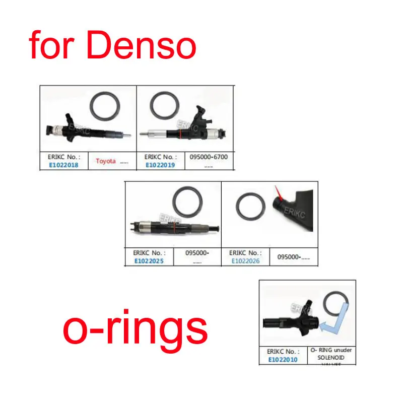 ERIKC E1022018 Diesel Injection Gaskets Washer E1022010 O rings Insulation  Seals for Denso Injector