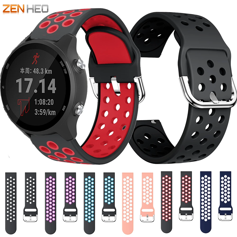 20mm Watch Strap For Garmin Forerunner 245 245M 645/Vivoactive 3 Replacement Silicone Watchband For Garmin Venu/Venu SQ