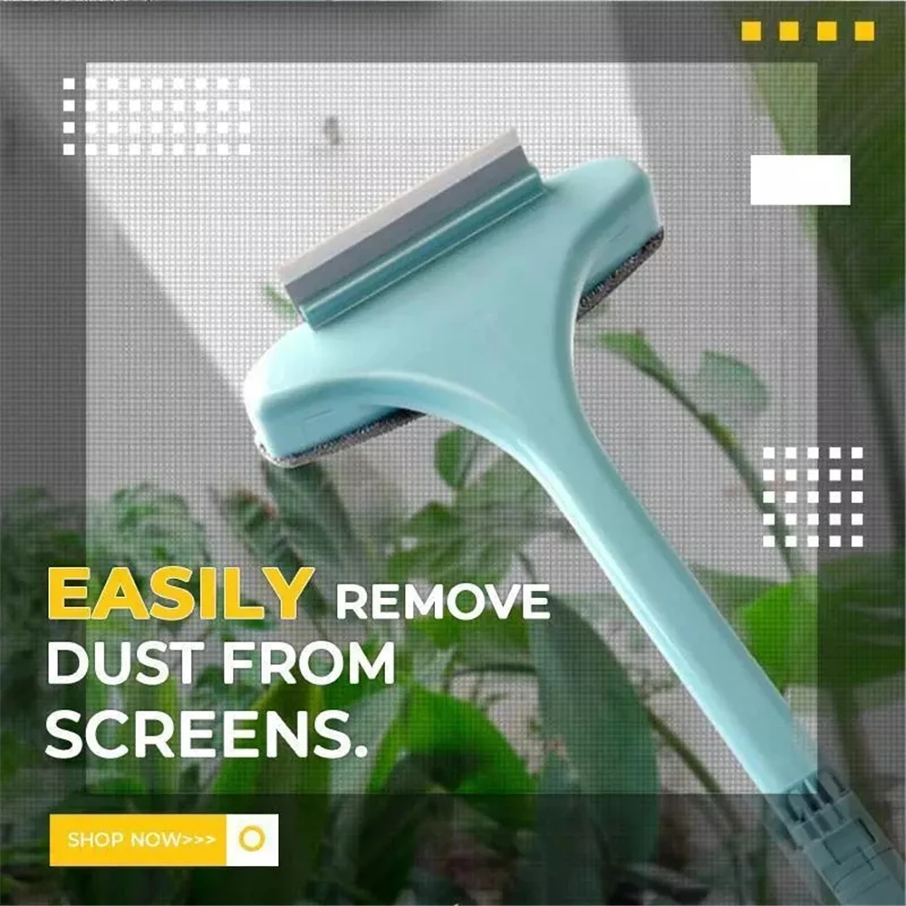 Multifunctional Screen Brush Household Tool Double-sided Window Glass Cleaner Plastic Clean Screen Window Dust Car Cleaning Tool