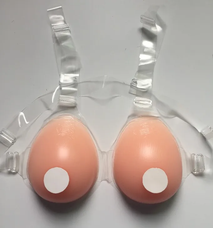 Cross-dressing shoulder strap conjoined body breast froms silicone False breast prosthesis CD breast boobs for man