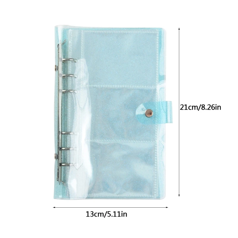 150 Pockets Loose Leaf Binder Notebook Photo Frame Album PVC Inner Core Cover Notebook Business Cards Holder