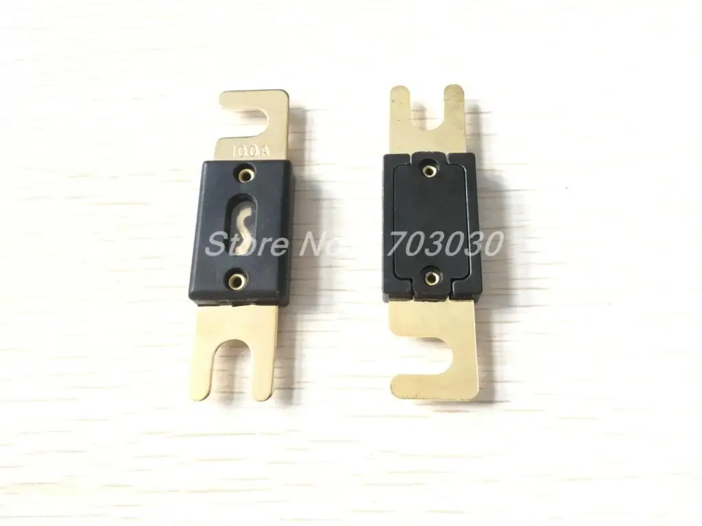 30 pcs Gold Plated Fuse 100A 100 AMP for Auto Car Boat Truck Audio 80x20mm