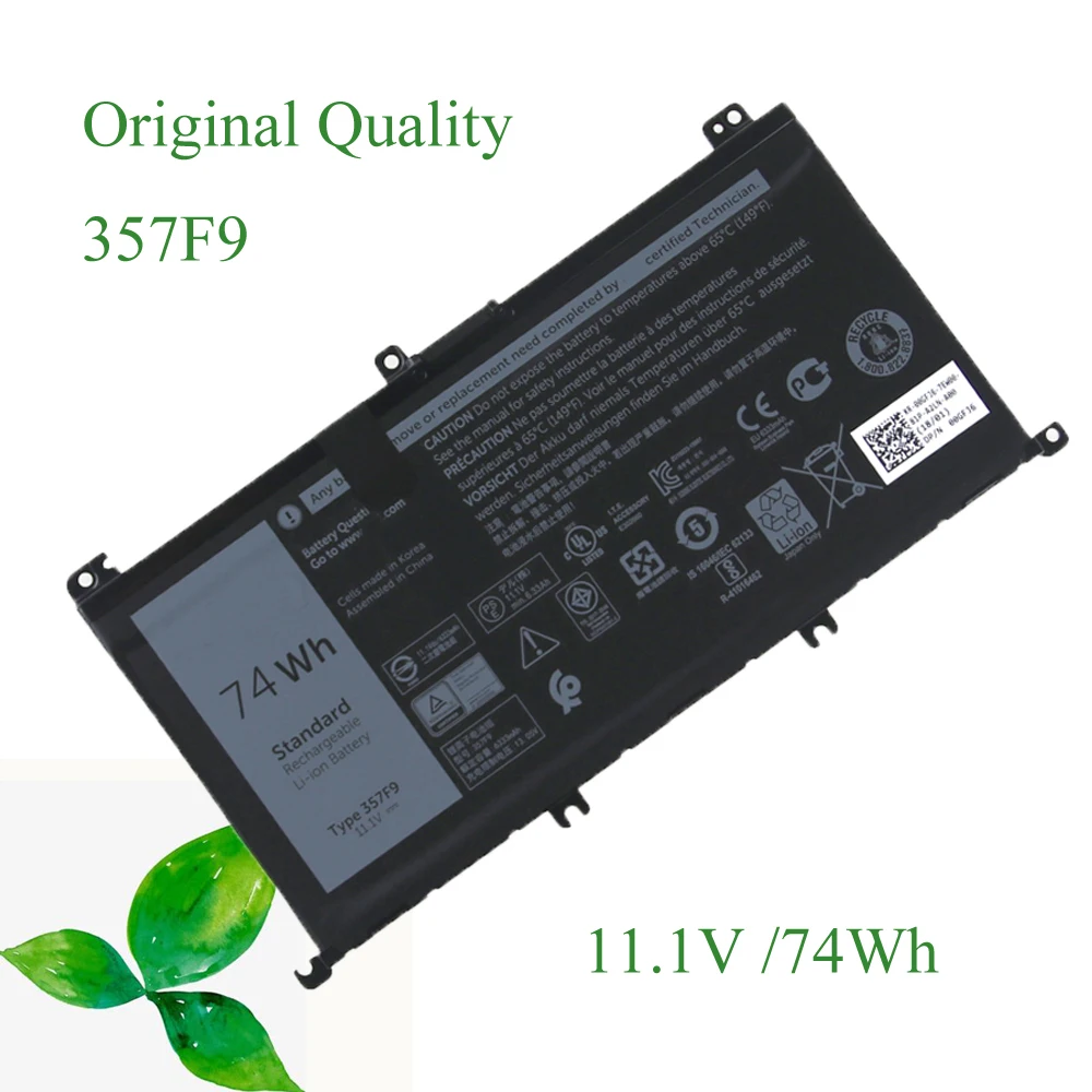 

Ciboper Original Quality Laptop Battery 357F9 11.1V 74WH for 7559 7000 7557 7567 7566 5576 5577 P57F P65F 11.1v 74Wh