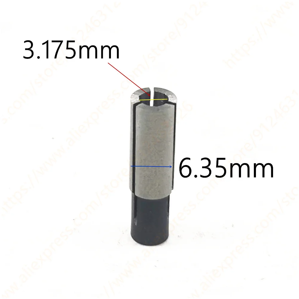 Collet porca converter adaptador de transferência para Makita, 1,4 \'\', 1,8\'\', 3mm, 4mm, 6mm, para 3701, 3708FC, 3708F, 3708F, 3707FC, 3706, 3707F,