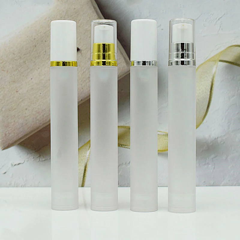 15ML frosted airless press pump bottle for lotion emulsion serum eye cream mist sprayer perfume toner skin care cosmetic packing