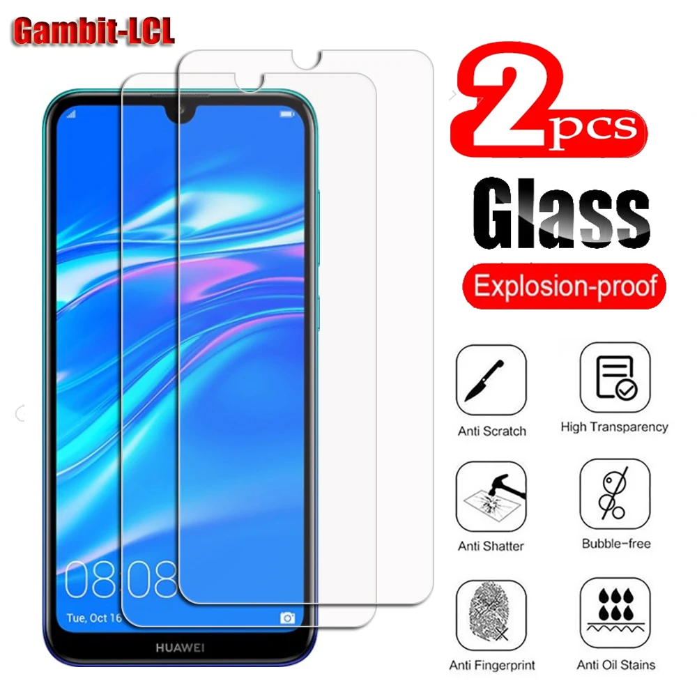 2Pcs Original Protective Tempered Glass For Huawei Y7 2019 Prime  6.26