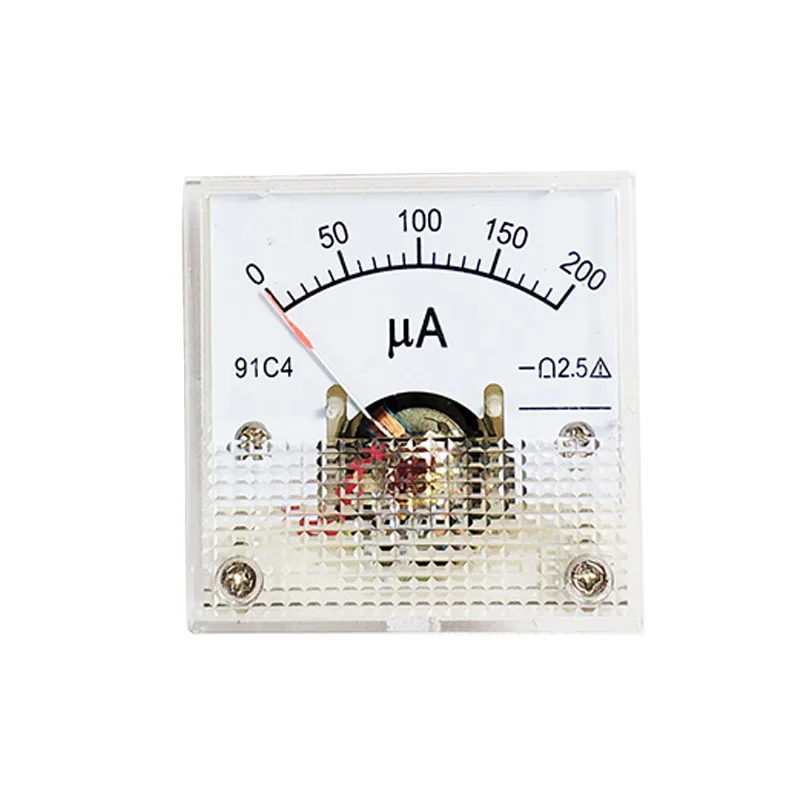 91C4-uA Microampere Instrument  DC Ammeter 100uA 200uA 300uA 500uA Pointer Type