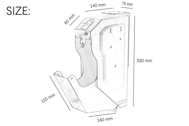 Household Personal Security Pistol Storage Box Quickly Identify And Open Fingerprint Pistol Safe Hidden Gun Box Under The Table