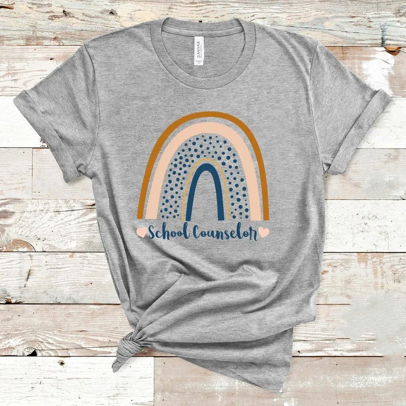 School Counselor Shirt Repeat Funny Letter Aesthetic Female Print Clothing Fashion Cotton O Neck Casual Short Sleeve Top Tees