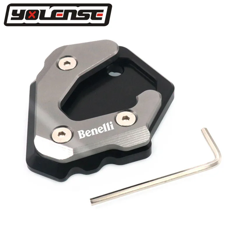 For Benelli TNT25 TNT 25 Motorcycle accessories CNC Aluminum Kickstand Foot Side Stand Extension Support Plate Pad