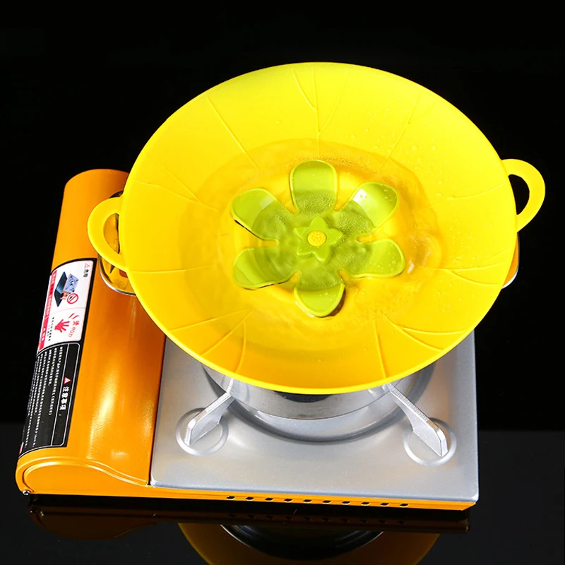 Multifunctional Silicone Lid Spill Stopper Anti Overflow Pot Cover Kitchen Gadgers Cooking Pot Lids Utensil