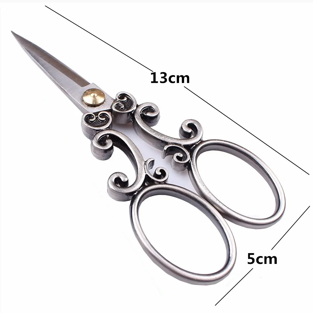 1 PCS Durable Stainless Steel Scissors Retro Classic Tailor Scissors For DIY Household Fabric Cutters Sewing Accessories Tools