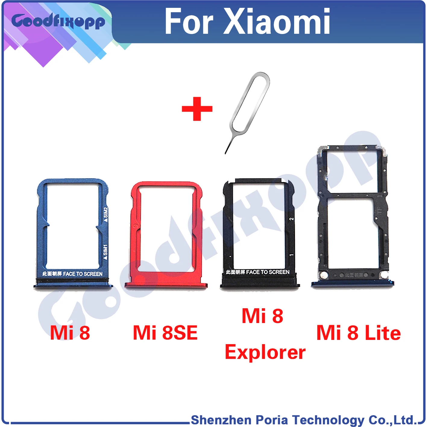 For Xiaomi Mi 8 / 8 SE / 8 Lite / 8 Explorer / Mi8 SIM Card Tray Slot Holder Adapter Socket Sim Tray Holder For Xiaomi 8SE 8Lite