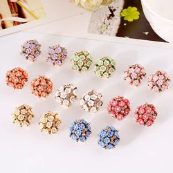 New Fashion Rose Flower Stud Earrings for Women Orange Party Ear Ceramic Daisy Jewelry Bluelans Lovely Earring Piercing