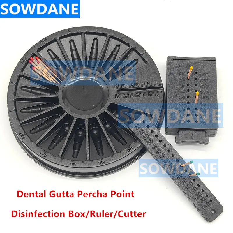 

Dental Gutta Percha Point Disinfection Box Point Cutter Measuring Endo Rulers Dentist tools Autoclavable Sterilization Tray