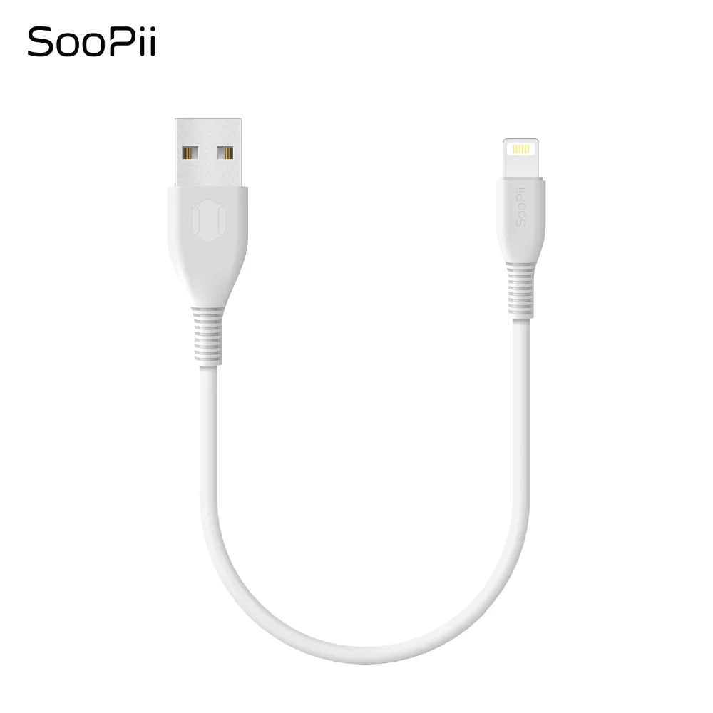 SooPii For Lightning lPhone Short Cable 7 inch Micro USB Type C Short Cables For Multi-Ports Charging Station 4PCS