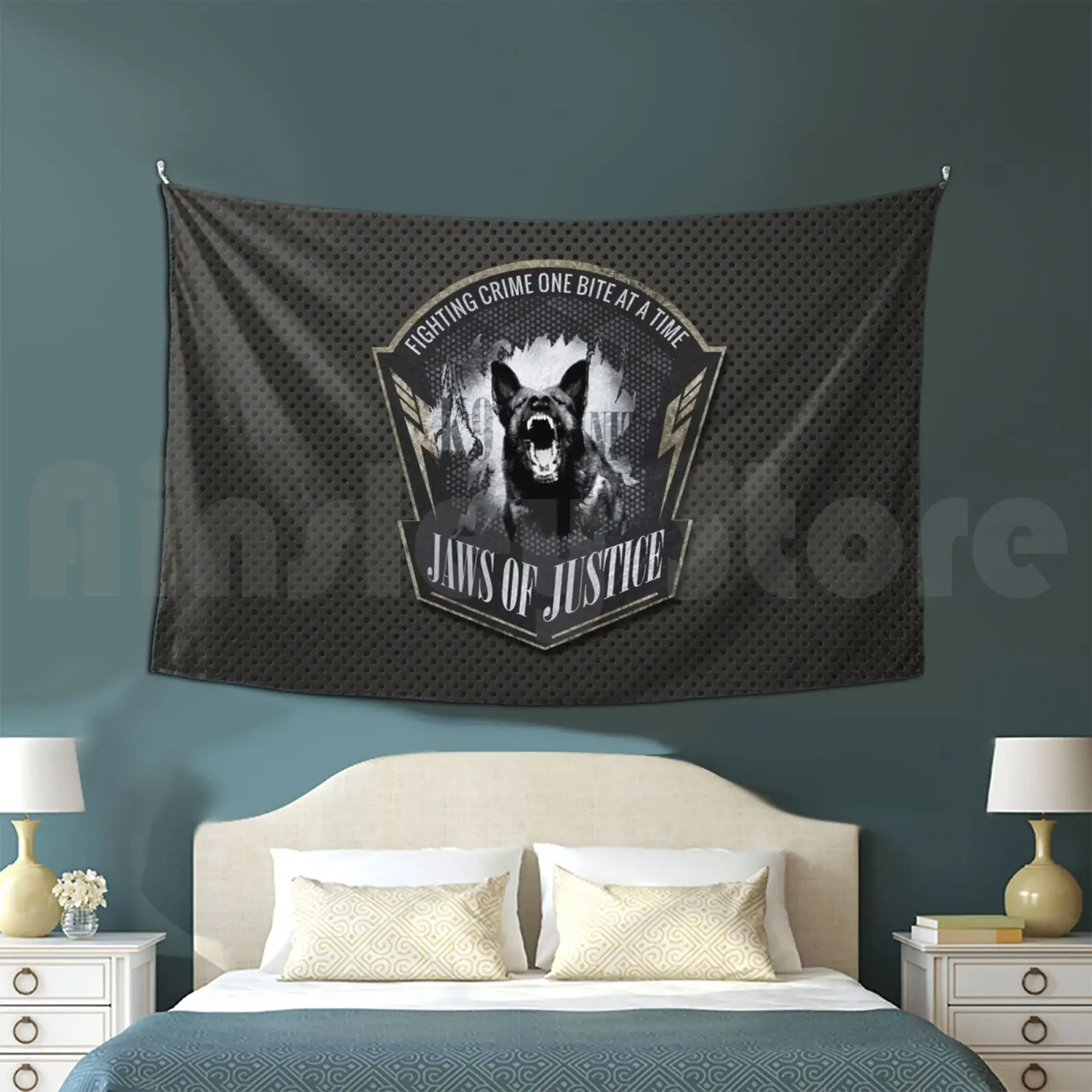 K-9 Unit-Police Unit-German Shepherd Tapestry Living Room Bedroom 2950 K9 Unit Working Dogs Schutzhund Gsd