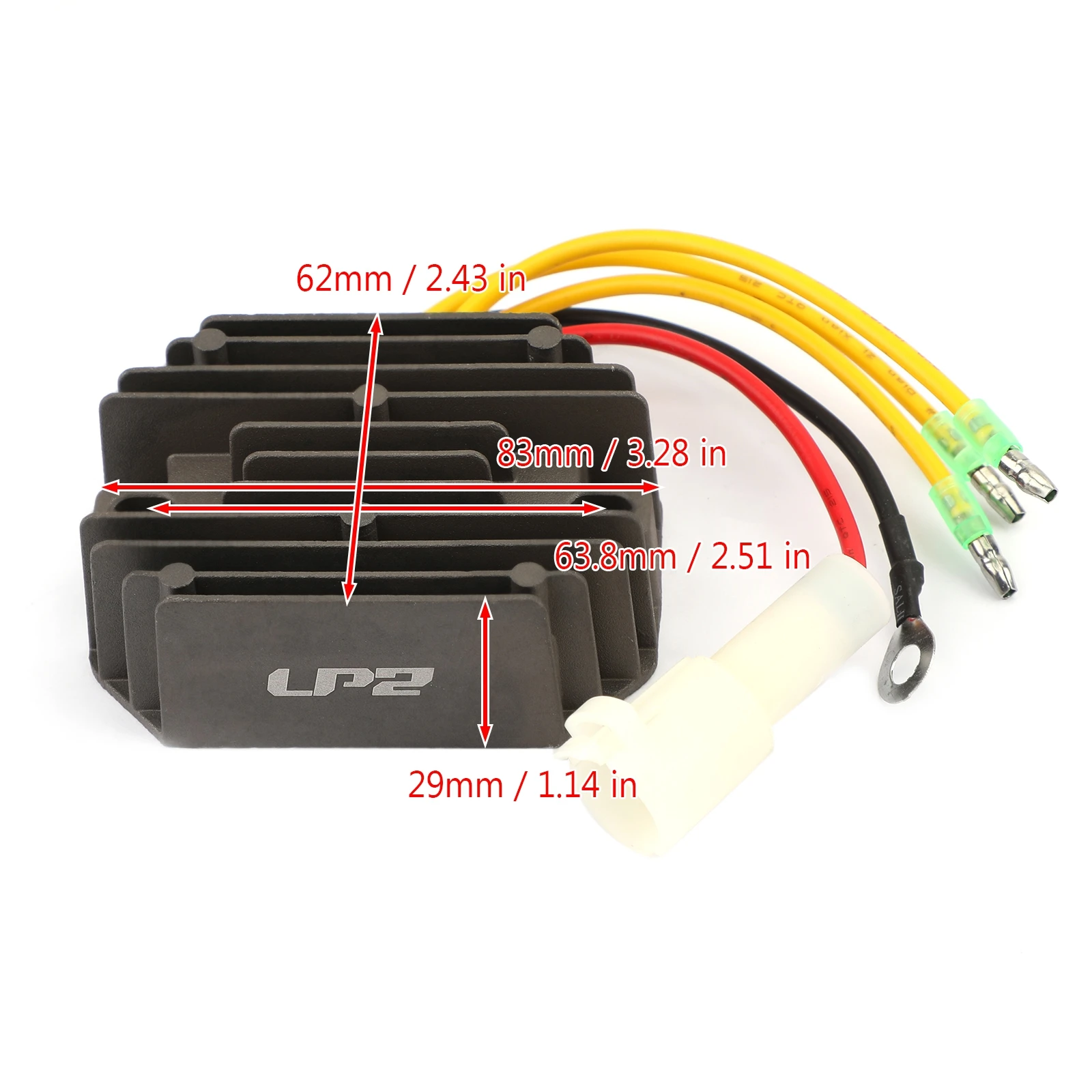 Artudatech Voltage Regulator for 2 / 4 Stroke Tohatsu Outboard MD 40B 50B 70B MFS 25A 30A 3T5-76060-0 3Z5-76060-1 3Z5-76060-2