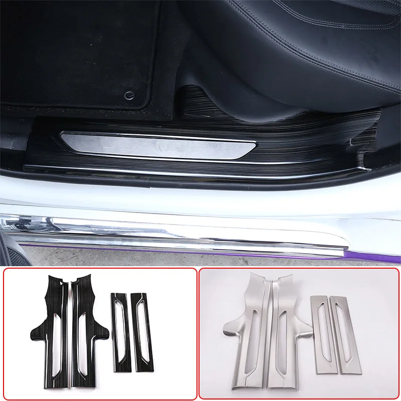 

For Jaguar XFL 2017-2021 Stainless Steel Car Interior Door Sill Protection Plate Panel Cover Trim Car Accessories