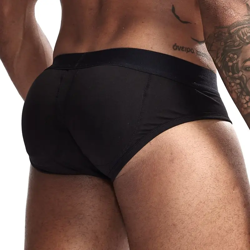 JOCKMAIL Sexy Men padded hip and butt underwear push up cup bulge enhancing underwear gay men underwear briefs includes 2 pads