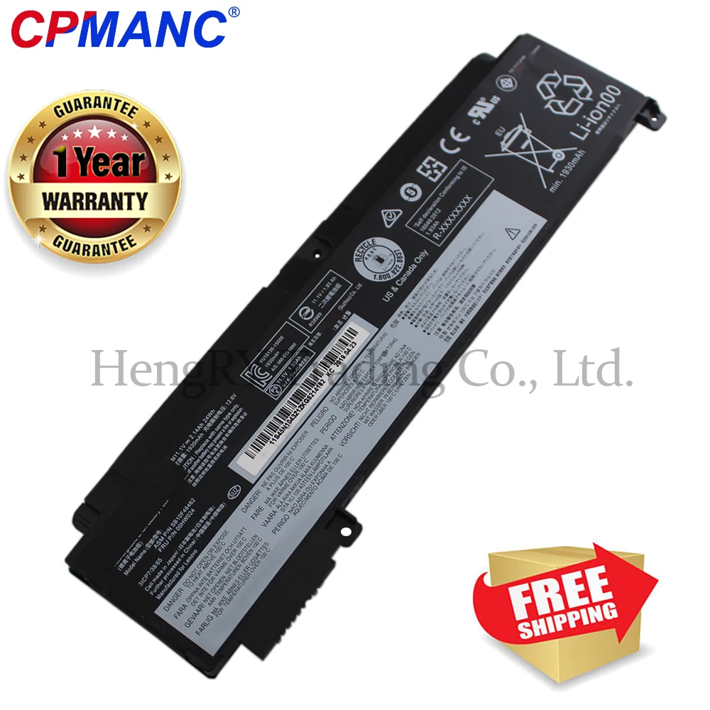 11.4V 24WH New SB10J79002 Laptop Battery for Lenovo ThinkPad T460s T470s Series 00HW024 00HW025 01AV405 01AV406 01AV407