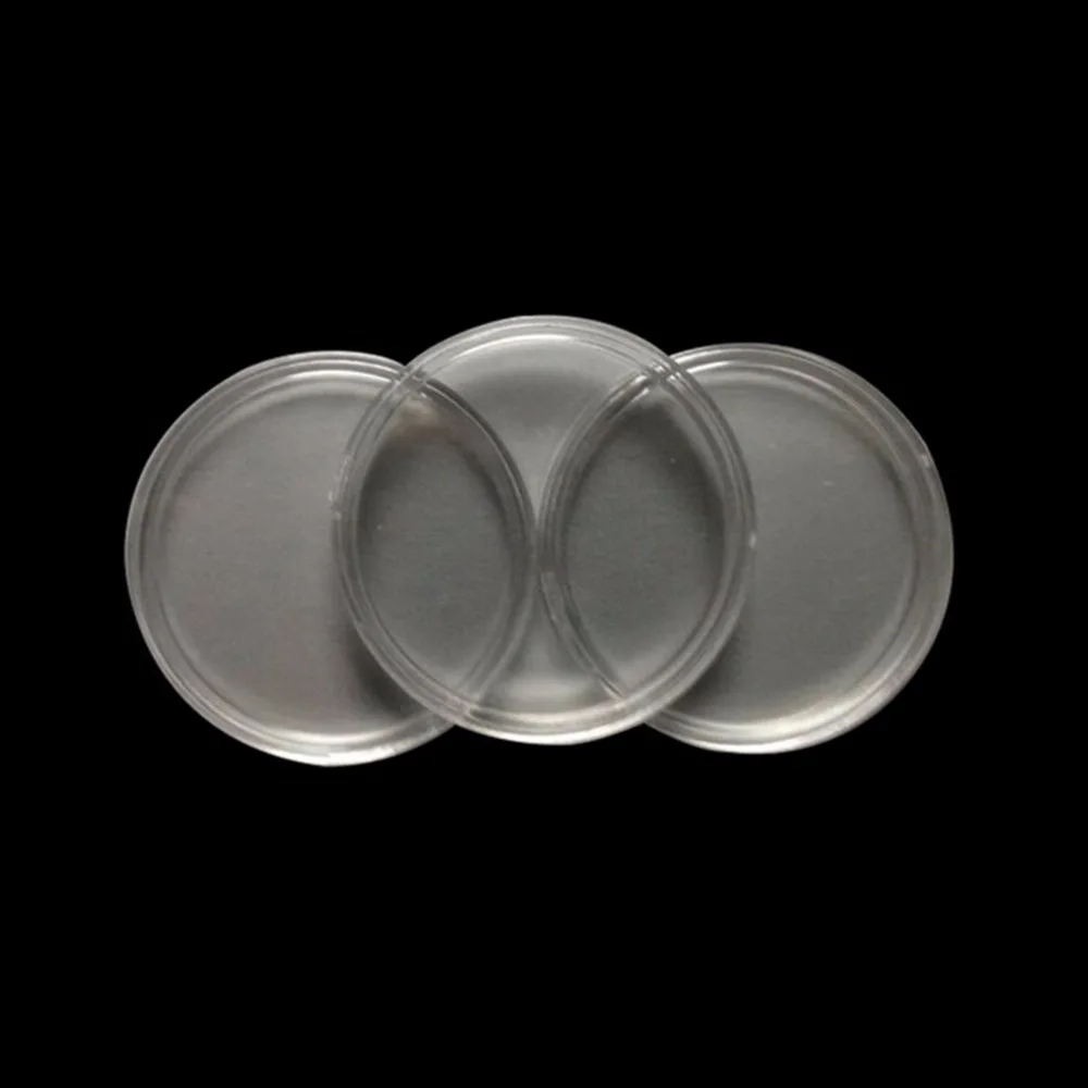 10Pcs Clear Coin Holder dia 40mm Capsules Cases Round Storage Ring Plastic Boxes 10 x Coin Capsules