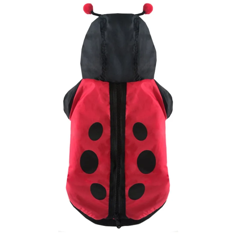 Winter Pet Dog Clothes for Small Medium Dogs Clothing Halloween Ladybug Hoodie for Dog Costume Outfits Puppy Cat Coat