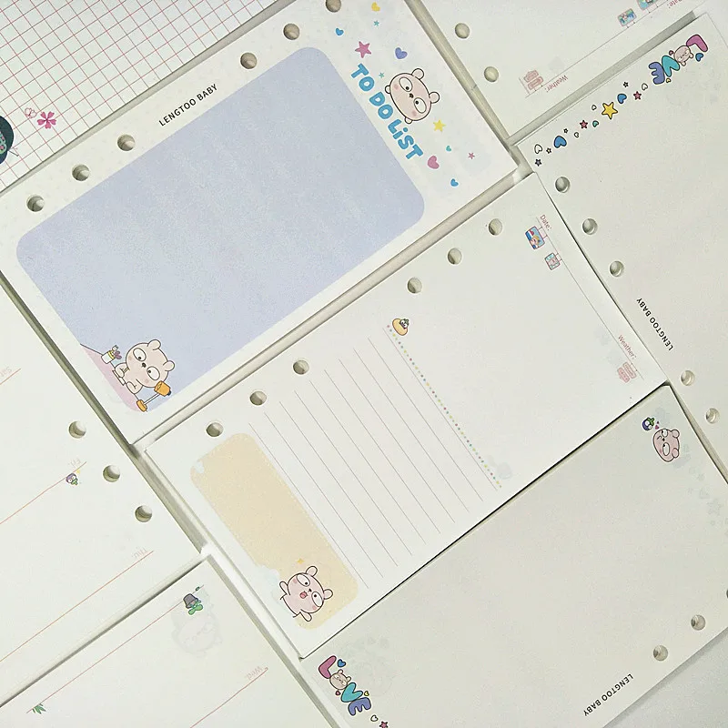 

Ring Paper Refill Loose-leaf Binder Inside Page To Do/Weekly/Monthly/Grid Agenda School Stationery