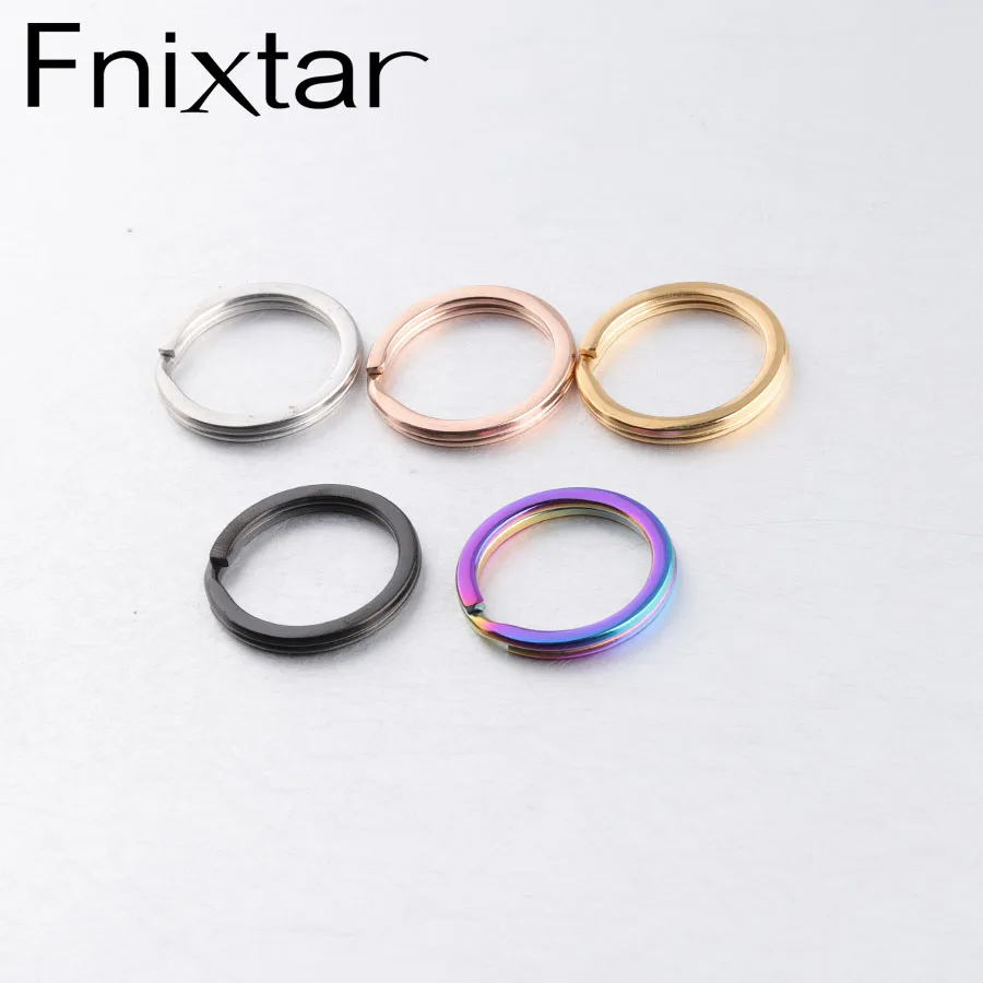 Fnixtar 20 Pz/lotto 25/30mm Portachiavi Arcobaleno Colore In Acciaio Inox Specchio Lucido Portachiavi Anello Diviso Portachiavi FAI DA TE Portachiavi