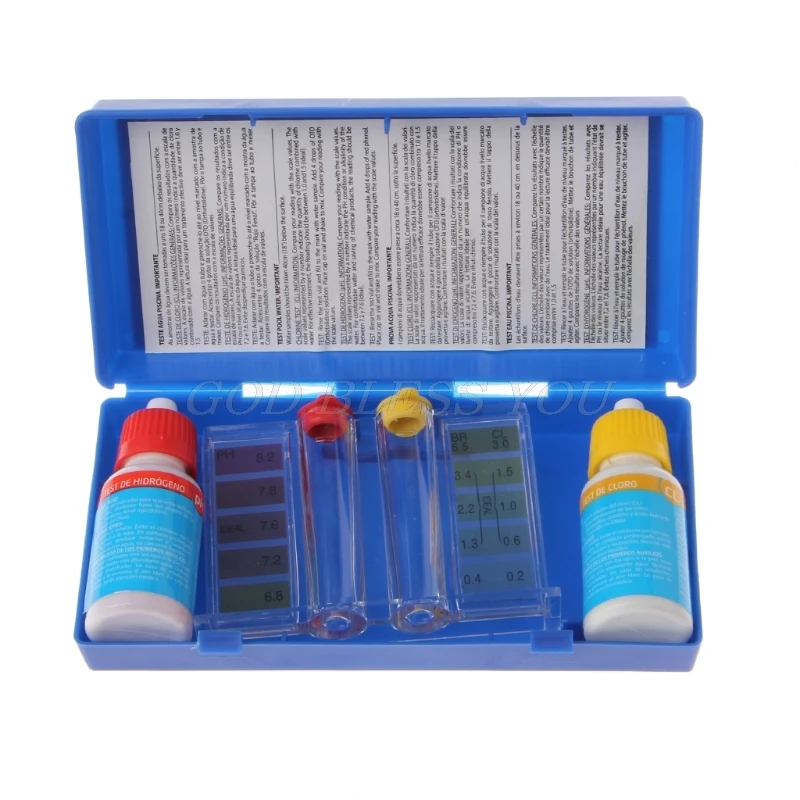 PH Chlorine Water Quality Test Kit Swimming Pool Hydroponics Aquarium Tester Drop Shipping