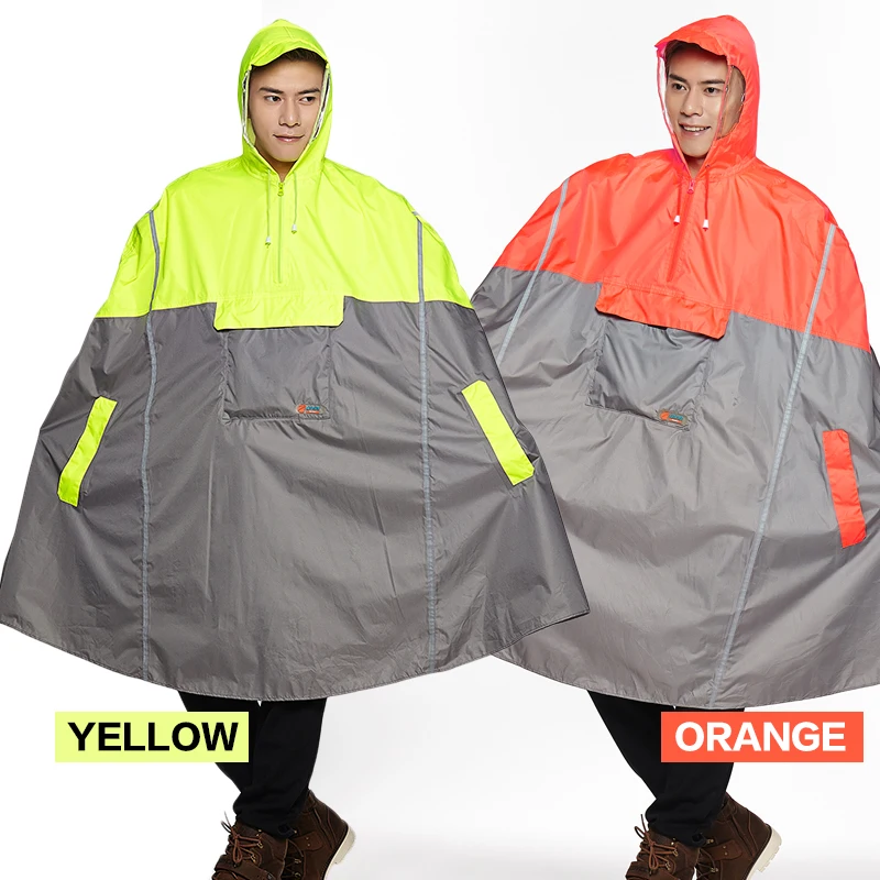 QIAN Impermeable Raincoats Women/Men Outdoor Rain Coat Backpack Reflective Design Cycling Climbing Hiking Tour Rain Cover Poncho