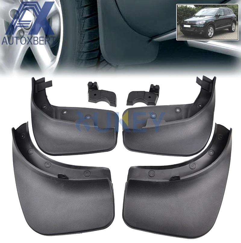 

Car Mud Flaps For VW Touareg 2 Mk2 2011-2017 Mudflaps Front Rear Mud Flap Splash Guards Mudguards 2012 2013 2014 2015 2016 7P5