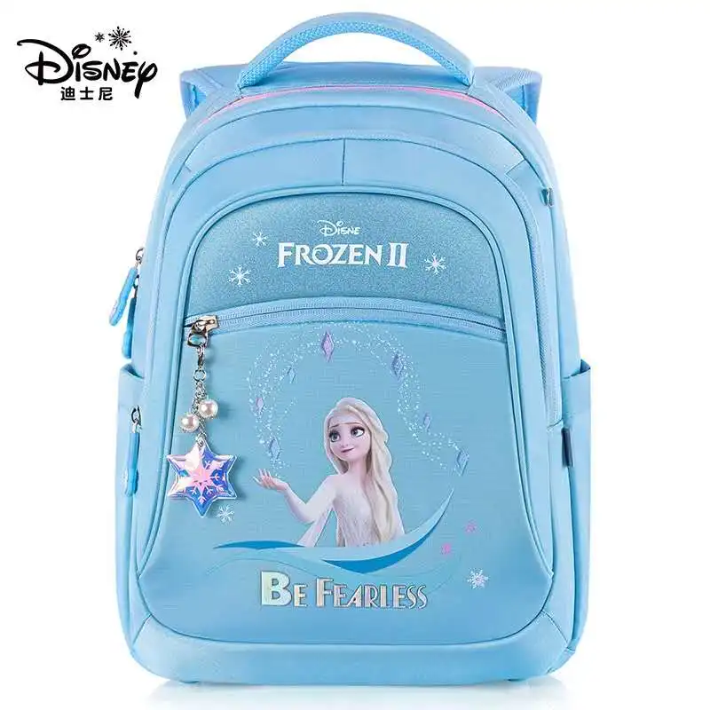 Disney Frozen School Bags for Girls Elsa Anna Olaf Primary Student Shoulder Orthopedic Backpack Grade 1-4 Big Capacity Mochilar