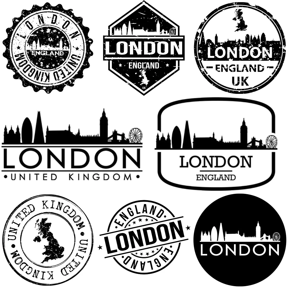 London Heat Transfer Iron On Patches For Clothes Appliques For Clothing Fashion Parches Termoadhesivos Para Ropa