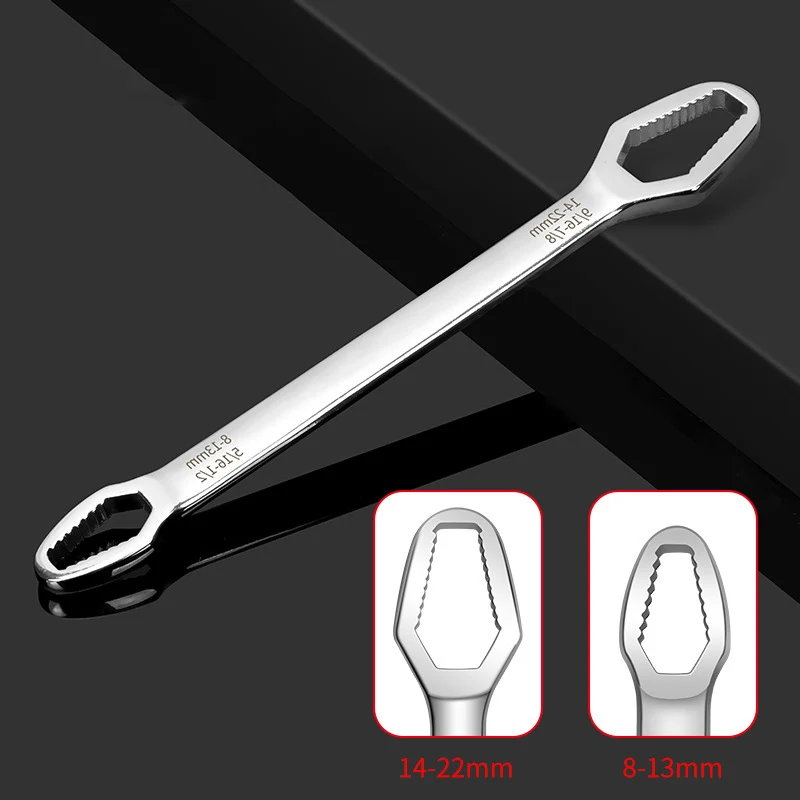 Chiave universale Torx chiave per occhiali regolabile chiave a cricchetto da 8-22mm per strumenti di riparazione per auto da moto da bicicletta