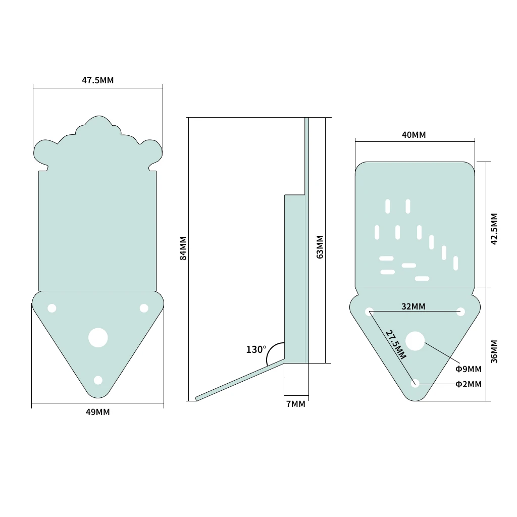 LOMMI Tooyful 8/10/12 String Mandolin Tailpiece Shiny Chrome Finish W/Decorative Cover Design For Cigar Box Guitar Replacements