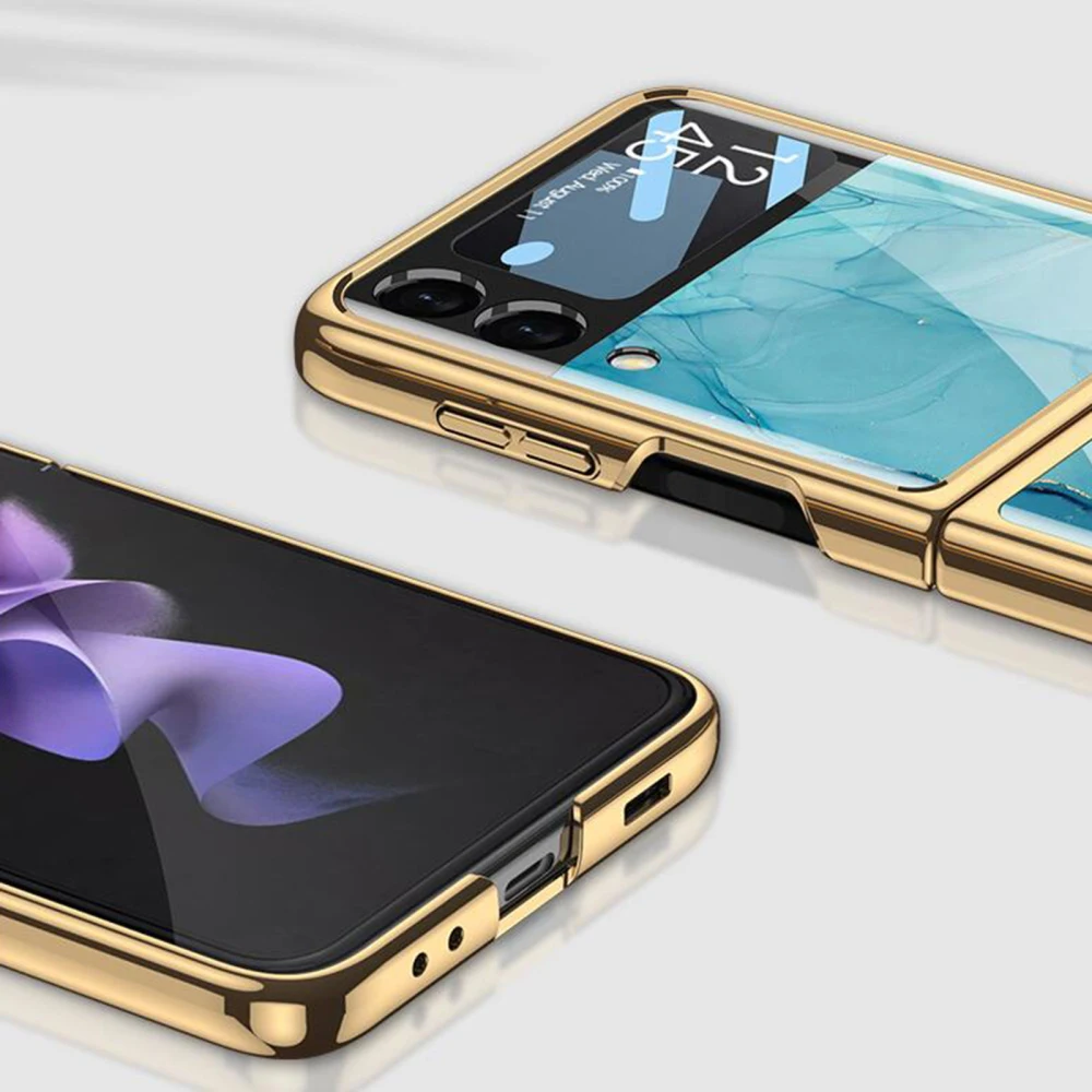For Samsung Z Flip 3  Phone Case Ultra-Thin Cover Anti-Fall Painted PC Limited Edition Foldable Shell