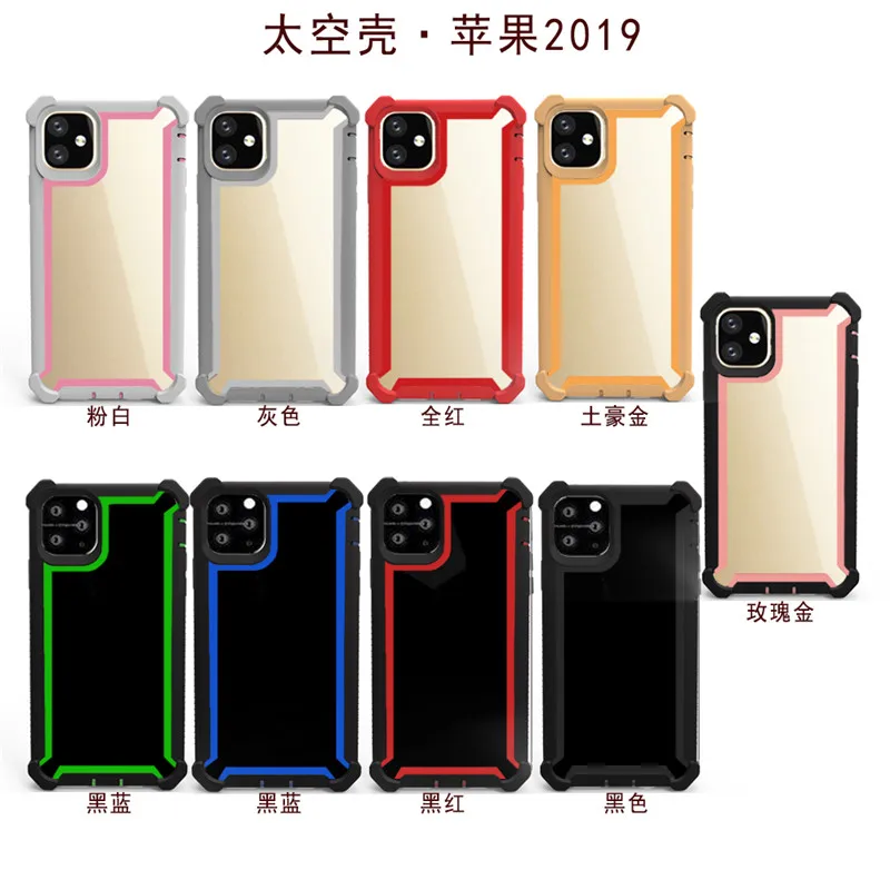 For iPhone 11Pro max 6 8 7 Plus xr xsmax Front&Back 360 Full Body Crysta Clear Case Colorful TPU Silicon Shockproof Hybrid Armor