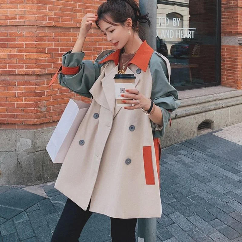 New Spring Autumn Outerwear Women Short Tooling Trench coat Female Loose Casual Windbreaker Fashion Women\'s clothing Overcoat