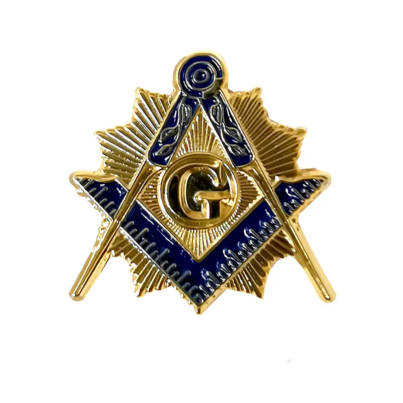 Masonic Lapel Pin Square and Compass Lapel Pin Badge with Butterfly Clutch Freemasonry Symbol Gift for Freemason, 0.75