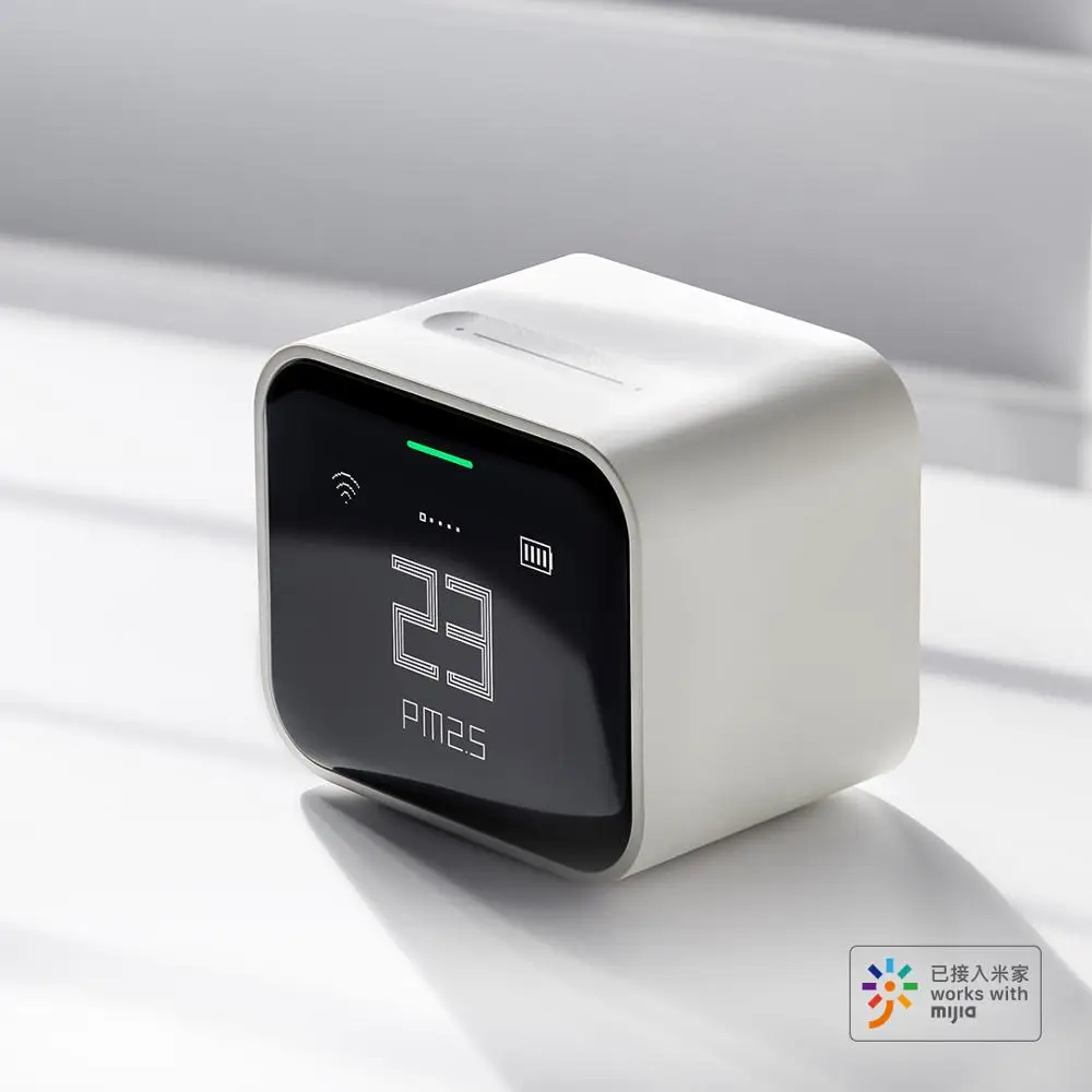 Ga In Voorraad Qingping Air Detector Lite Co2 Pm2.5 Pm10 Temperatuur Vochtigheid Monitor Touchscreen Werk Met Mihome App Apple