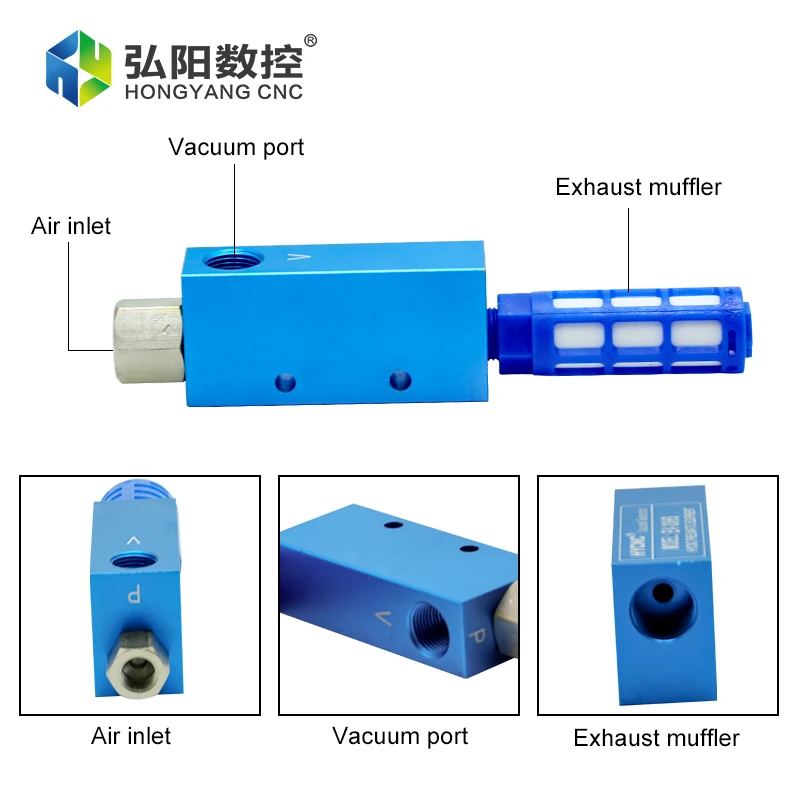 เครื่องกำเนิดไฟฟ้าสูญญากาศ EV10 15 20 25 30HS นิวเมติกดูดความดันเชิงลบเครื่องกำเนิดไฟฟ้าดูดถ้วยควบคุมวาล์วสูญญากาศ