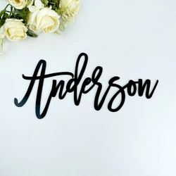 Personalized Name Wood Signs Acrylic Custom Name Sign Wedding Bridal Shower Wall Letters Baby Name Room Party Supplies