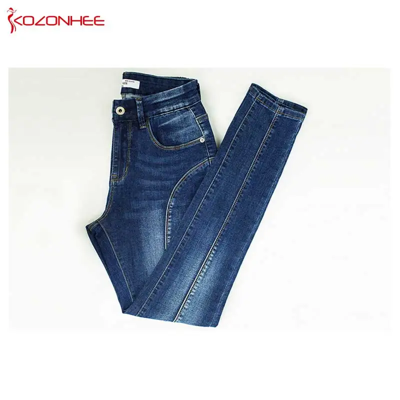 Co Giãn Bên Sọc Quần Jean Nữ Lưng Cao Skinny Jeans Quần Tây Nữ Quần Jean Plus Kích Thước #87